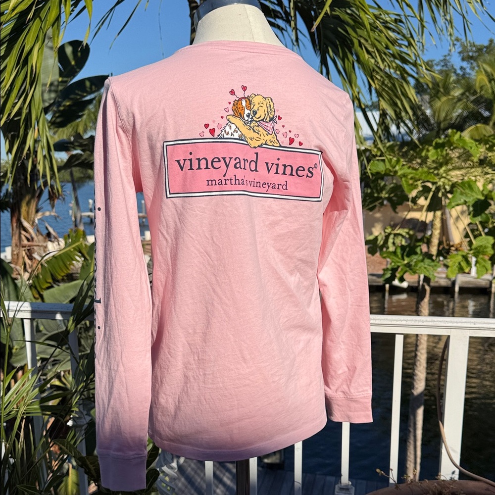 Vineyard Vines Light Pink Graphic Long Sleeve Tee